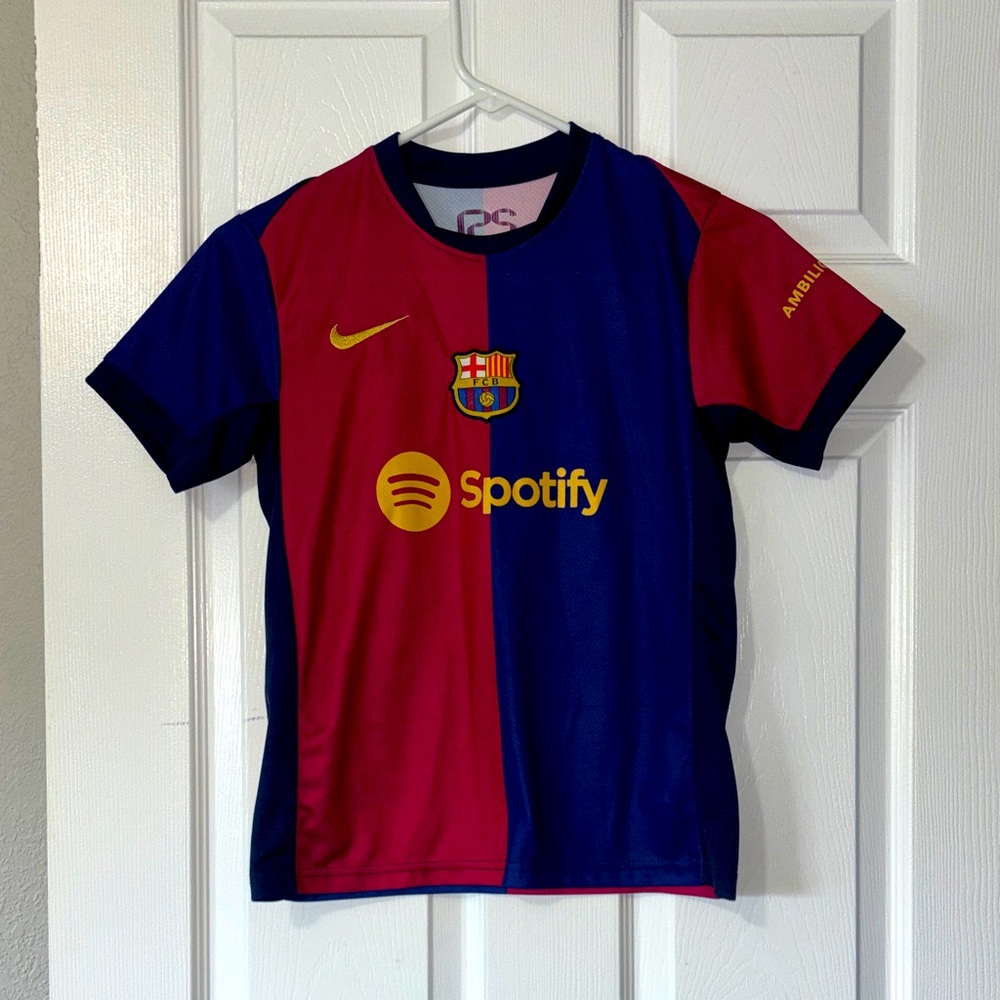 Nike Kids Barcelona Red and Blue Jersey - Picture 1 of 5
